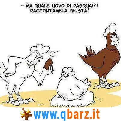 Gallina Sospetta Fa Le Uova Di Pasqua Foto Divertente