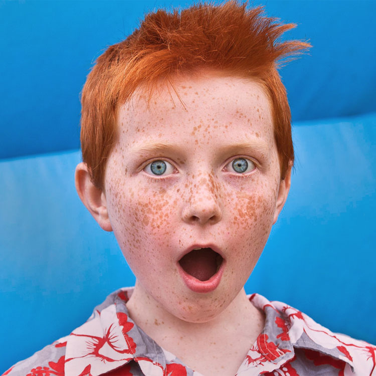 Un figlio con i capelli rossi