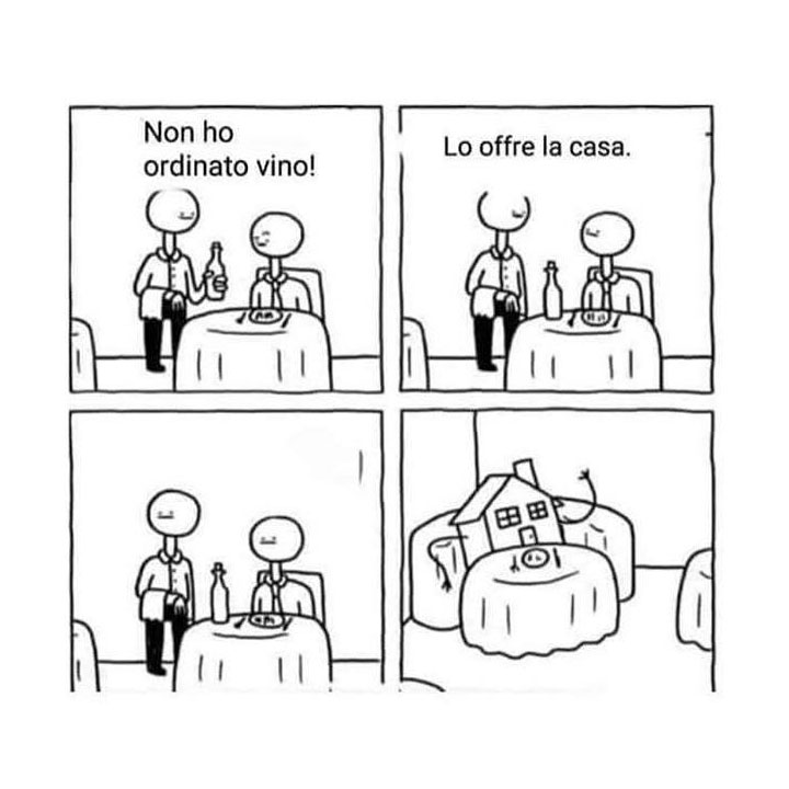 Non ho ordinato vino - Lo offre la casa