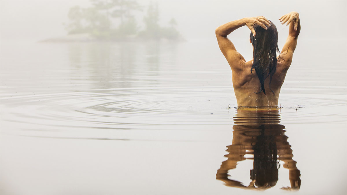 Bagno nel lago