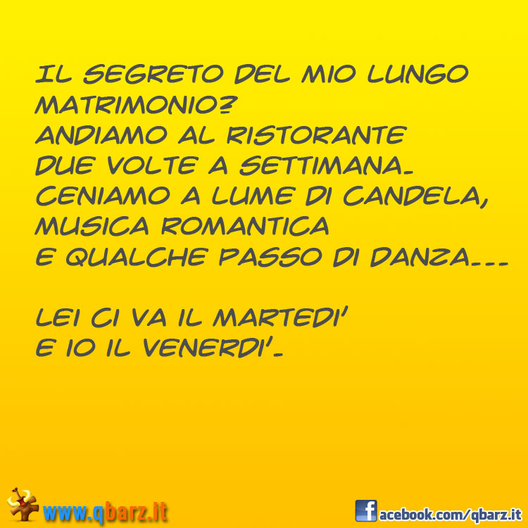 Il segreto per un matrimonio duraturo